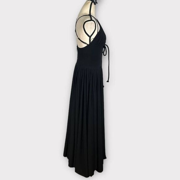 Harbison Moonbeam Cutout Jersey Maxi Dress Women's Medium Black Sleeveless NWOT - Picture 6 of 11